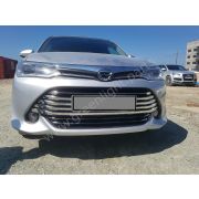 Хром накладки на бампер Corolla Axio / Fielder NZE161, 2 мод, металл